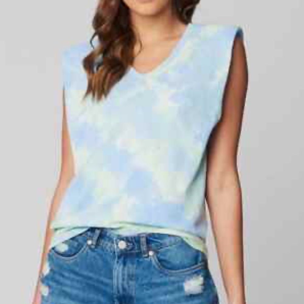❤️ 3/$18 Blank NYC Pastel Tie-Dye Tank Top